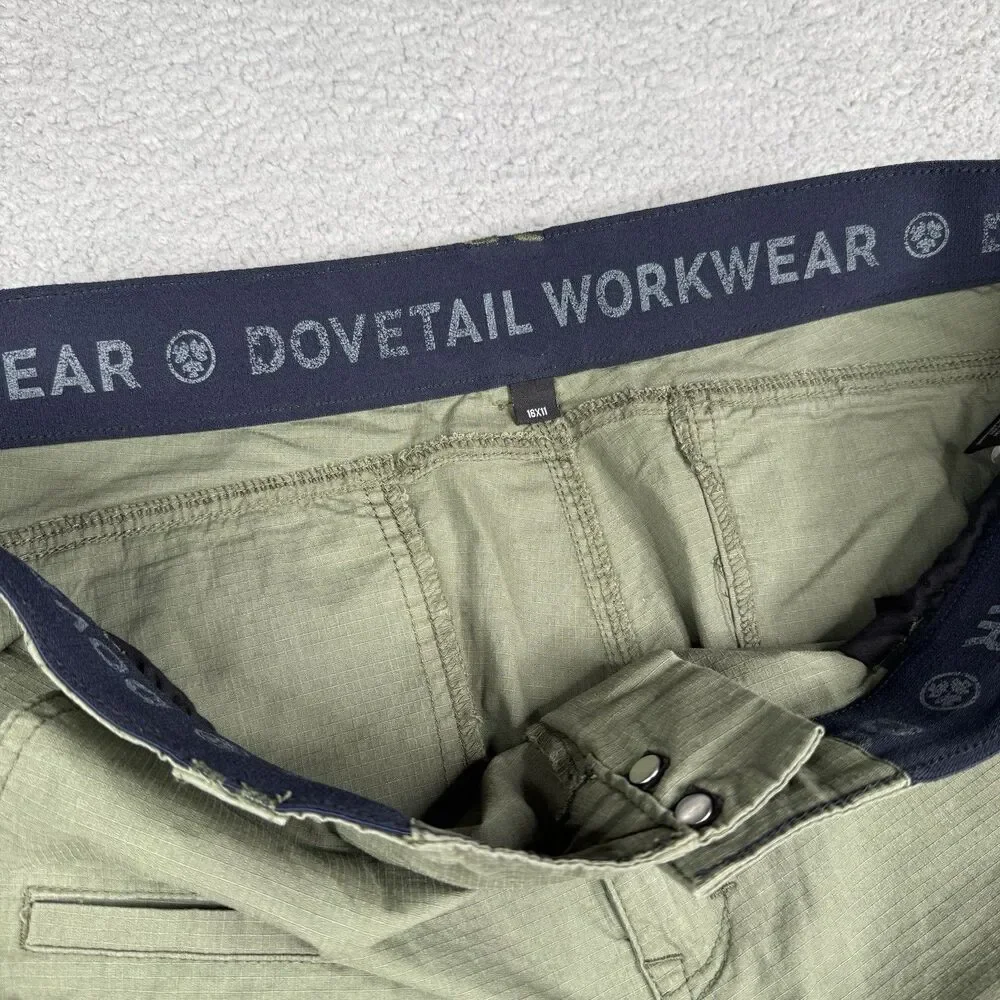 Dovetail Workwear Shorts Womens 16x11 Green Day Construct Ripstop Utility Cargo